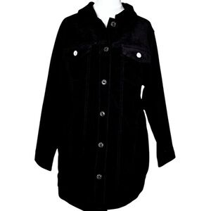 D&Co Black Denim Jacket 98% Cotton 2% Spandex